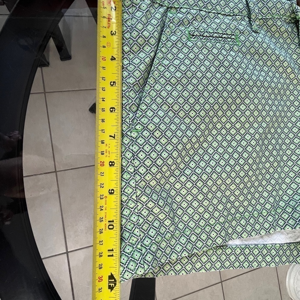 Gap low rise low rise geometric green shorts, casual spring summer cotton size 6 - Picture 6 of 10